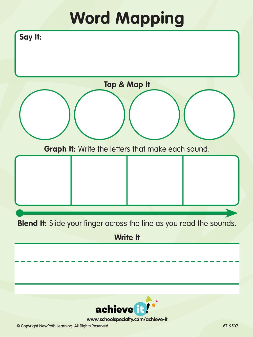 Achieve It! Word Mapping Graphic Organizers, Set of 10 | School